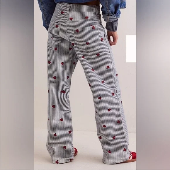 Free People Bugged Out Railroad Stripe Jeans- 27 - Picture 3 of 6